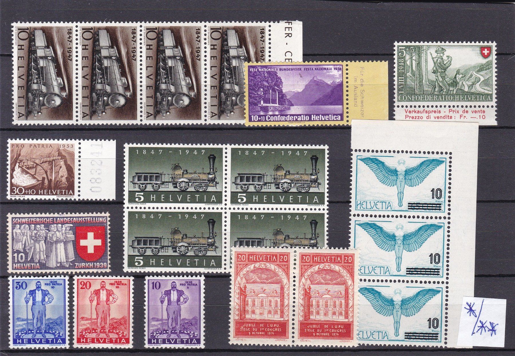 Alle Briefmarken: CH Briefmarken-Steckkarten, bunt gemischt – Gebraucht aus Münchwilen AG von Nesar 5