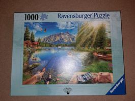 Ravensburger Puzzle 1000 Teile, Life at the Lake, Neu & OVP