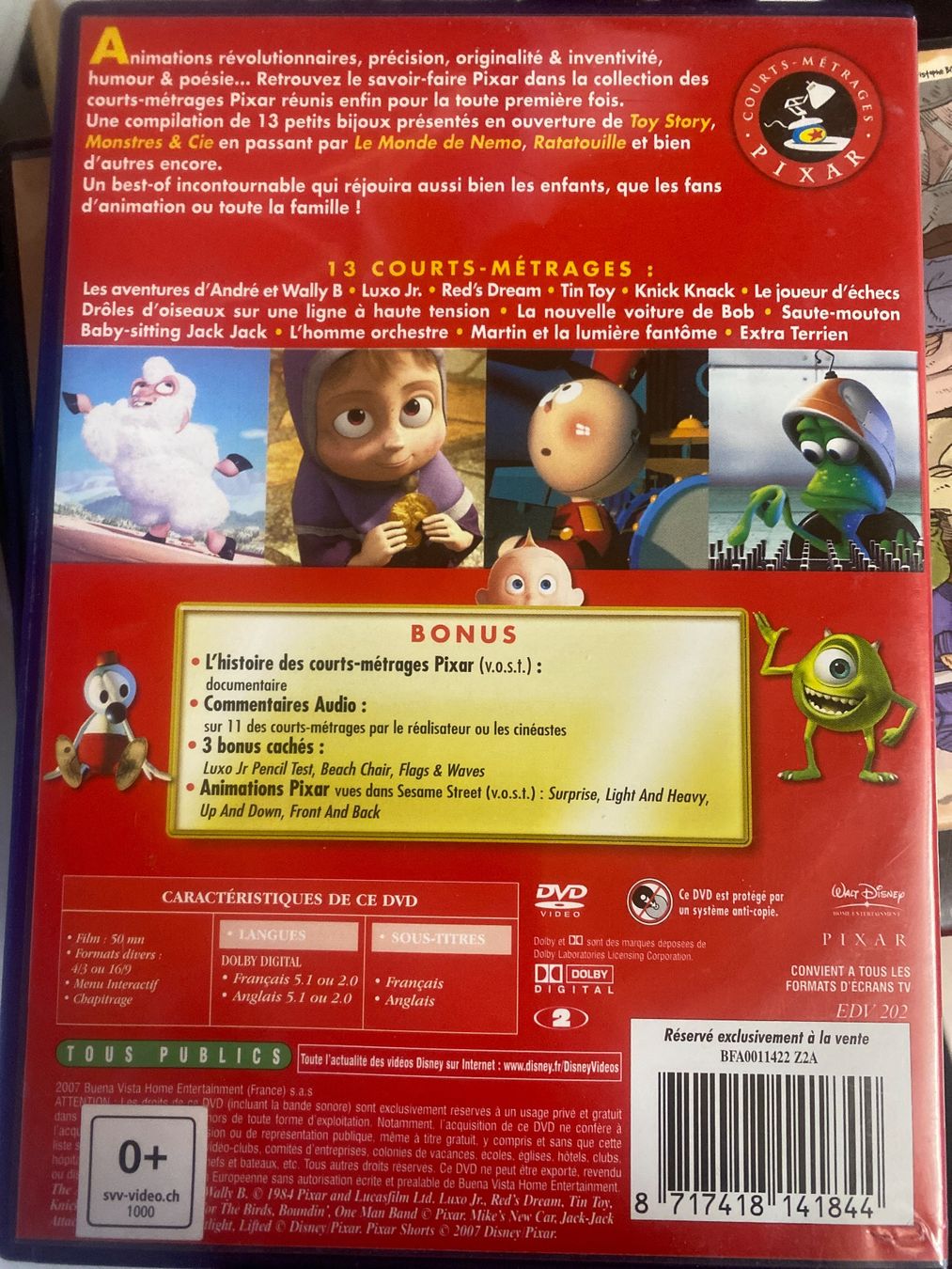 Alle DVDs: DVD Pixar courts-métrages – Gebraucht aus Le Brassus von cinema13 1