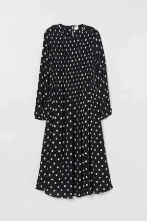 H&M 🖤 robe longue à pois polka dots NEW! XS