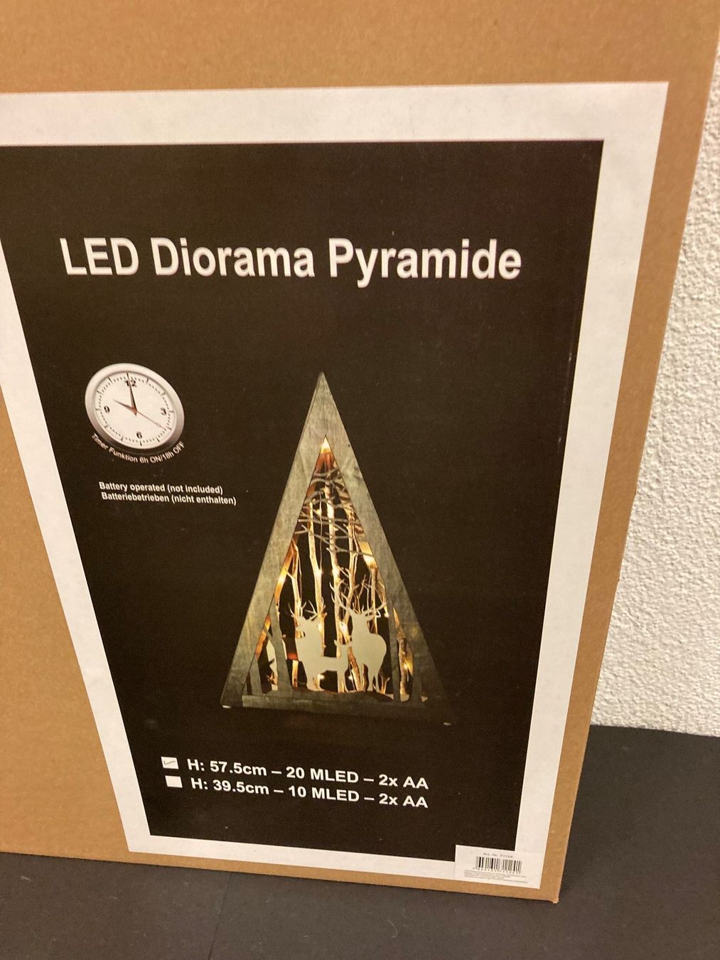 Alle Dekorationen: LED Diorama Pyramide, ca. 58 cm hoch, Holz, mit Timer – Neu und originalverpackt aus Neuenhof von jorogo