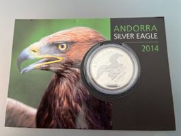 Andorra Silver Eagle 2014 1 Diner 1 oz Silber