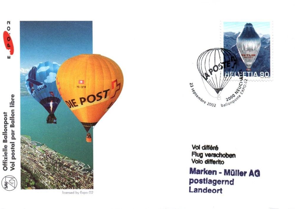 Ballonpost 2002 SBK 971 (Gebraucht) in Klingnau für CHF 1.5 – mit ...