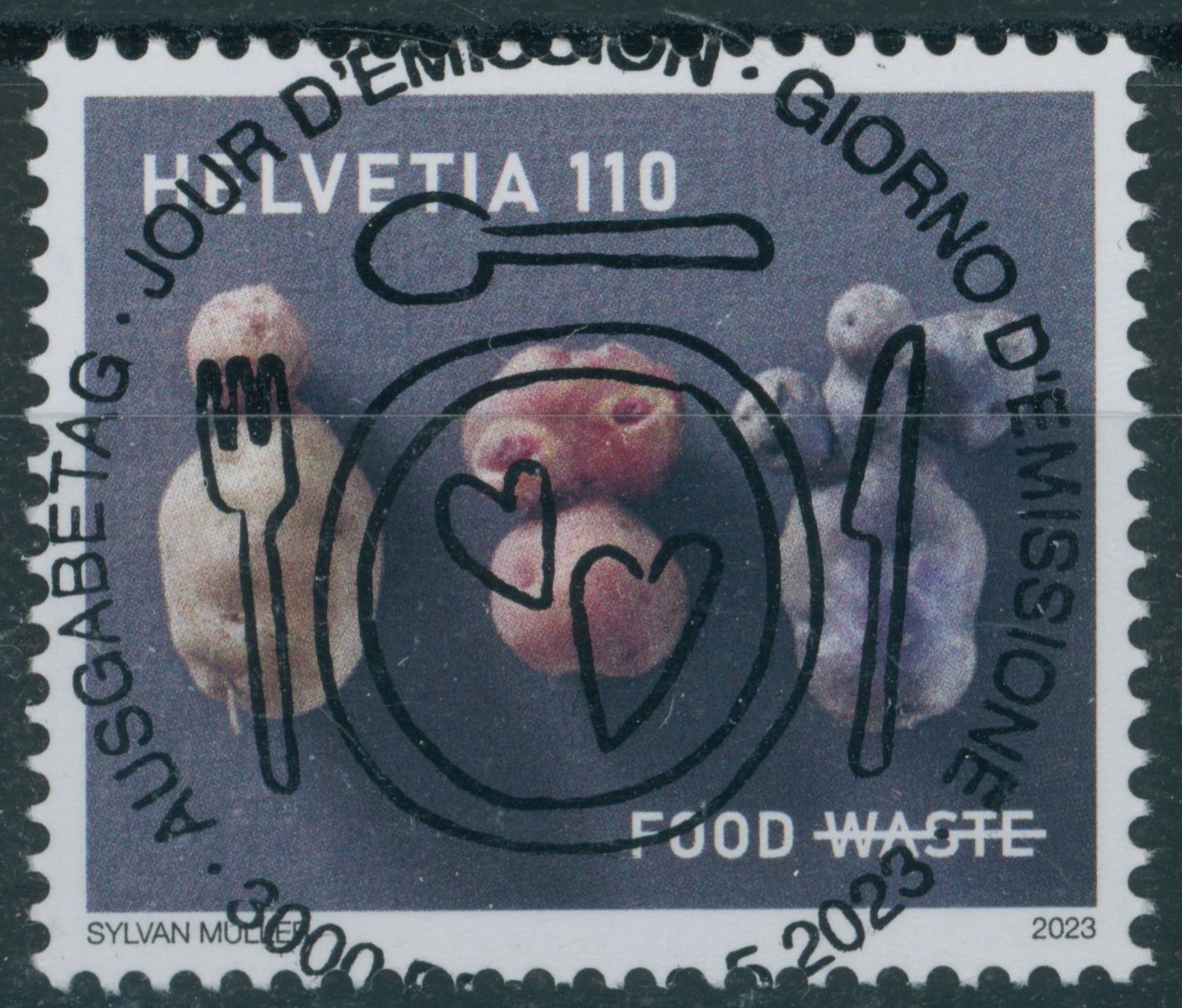 Tutti i francobolli: 2023 - Lebensmittel - Ersttag Voll Stempel ET – Usato da Schindellegi venduto da leecollect