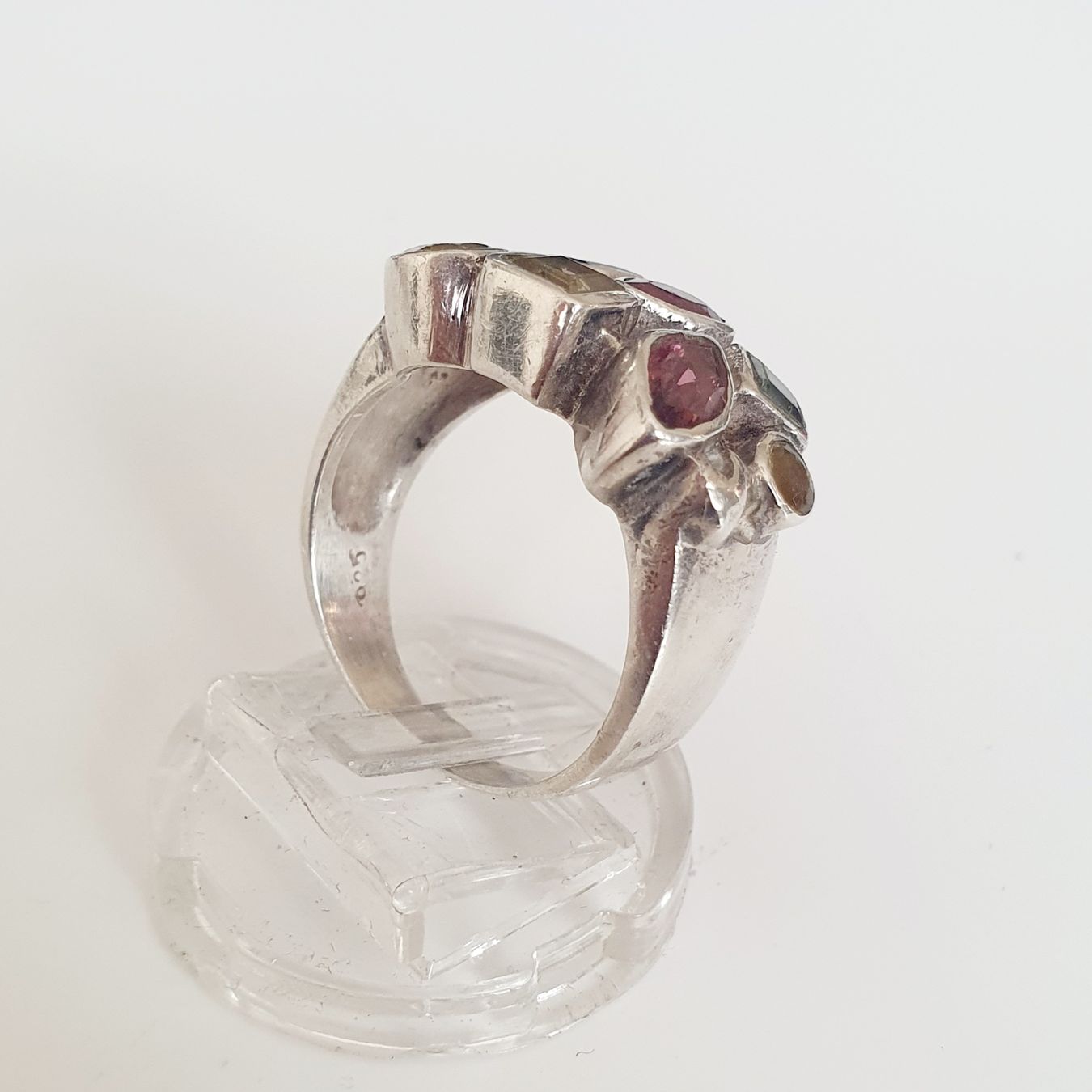 Bagues: Statement-Ring ,Ring 925 Silber bunte Steine Grösse 19,7 mm – D'occasion à Kreuzlingen par Wunderkiste123 6