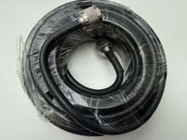 Koaxkabel 50 Ohm mit N-Anschlüssen (Connector), 10m lang