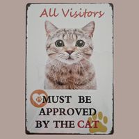 🔥 ALL VISITORS CAT Katzen Blechschild 🧡 20x30cm OVP 🔥