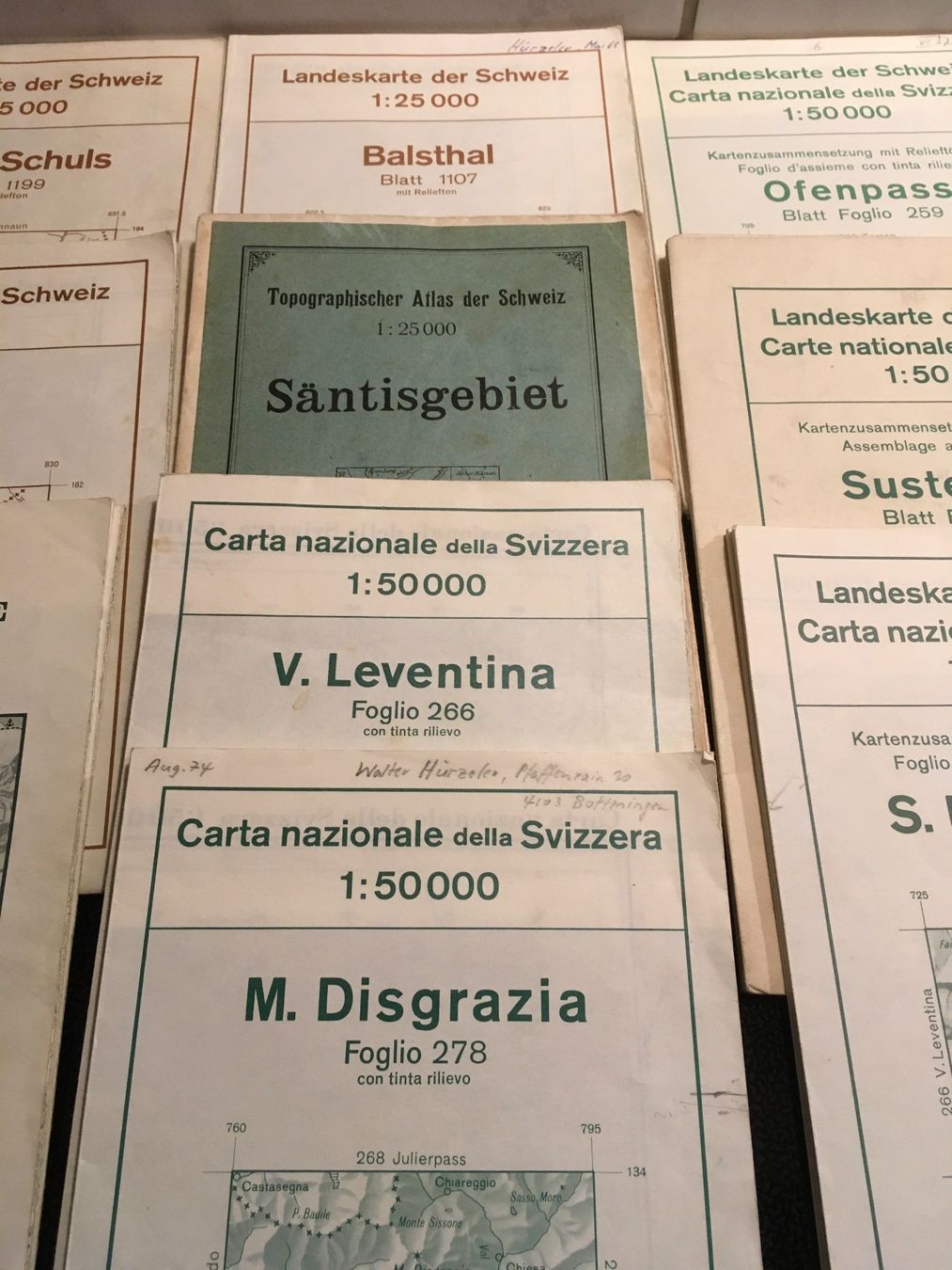 Landkarten & Atlanten: 10 Landeskarten der Schweiz – Gebraucht aus Oberwil BL von elk_wf5x 1