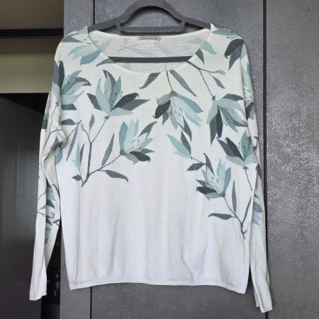 🐸 NILE PULLOVER M BIO BAUMWOLLE WIE NEU PFLANZEN BLUMEN