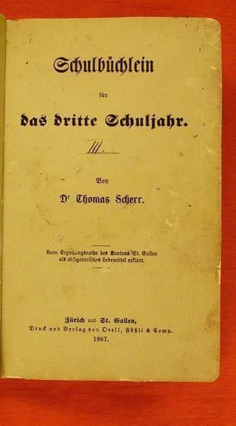 Libri: ST. GALLEN, SCHULBÜCHLEIN 1867, SCHULBUCH – Usato da Grüningen venduto da Kartensammler