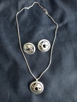 Damen Halskette Silber 925, kette mit Ohrstecker