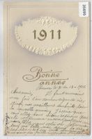 Bonne Annee 1911 - Präge-Litho