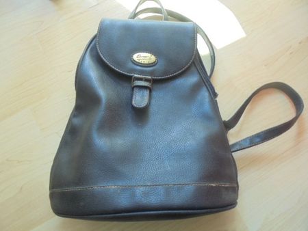 Rucksack Schwarz Leder