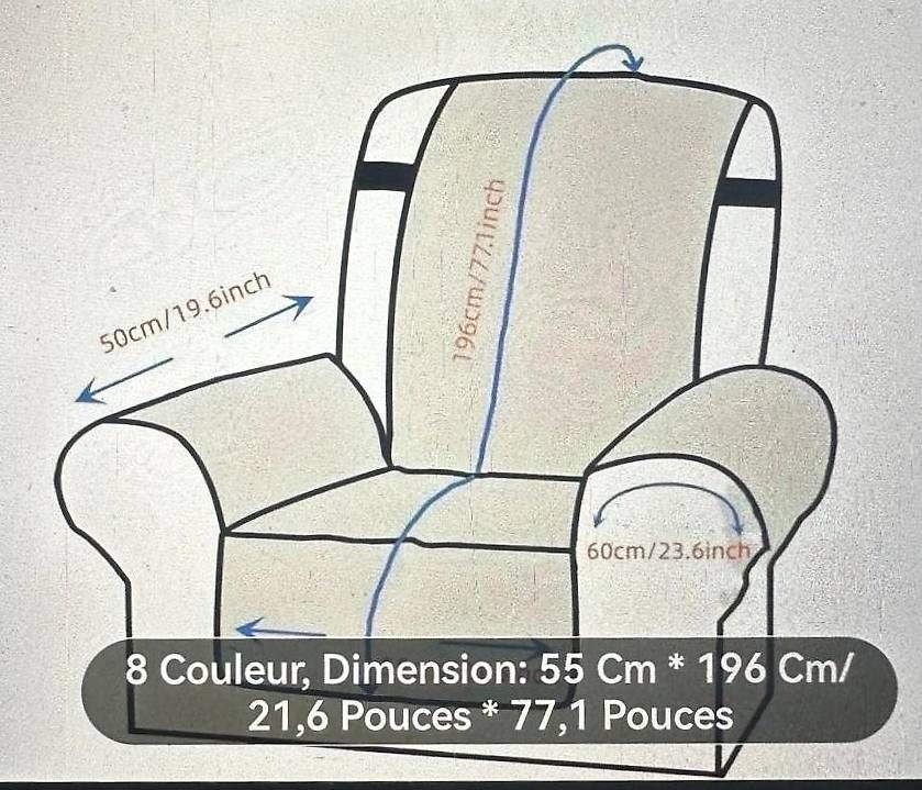 Coperte: Couverture pour fauteuil 2 pièces  – Usato da Sion venduto da maxpassion 2
