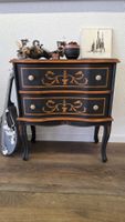 Renovierte Vintage-Kommode, Schwarz/Braun, Herbstdeko!