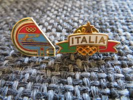 2 pin's équipe Italie Olympique années 80