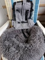 Rucksack und Körbchen für kleine Hunde