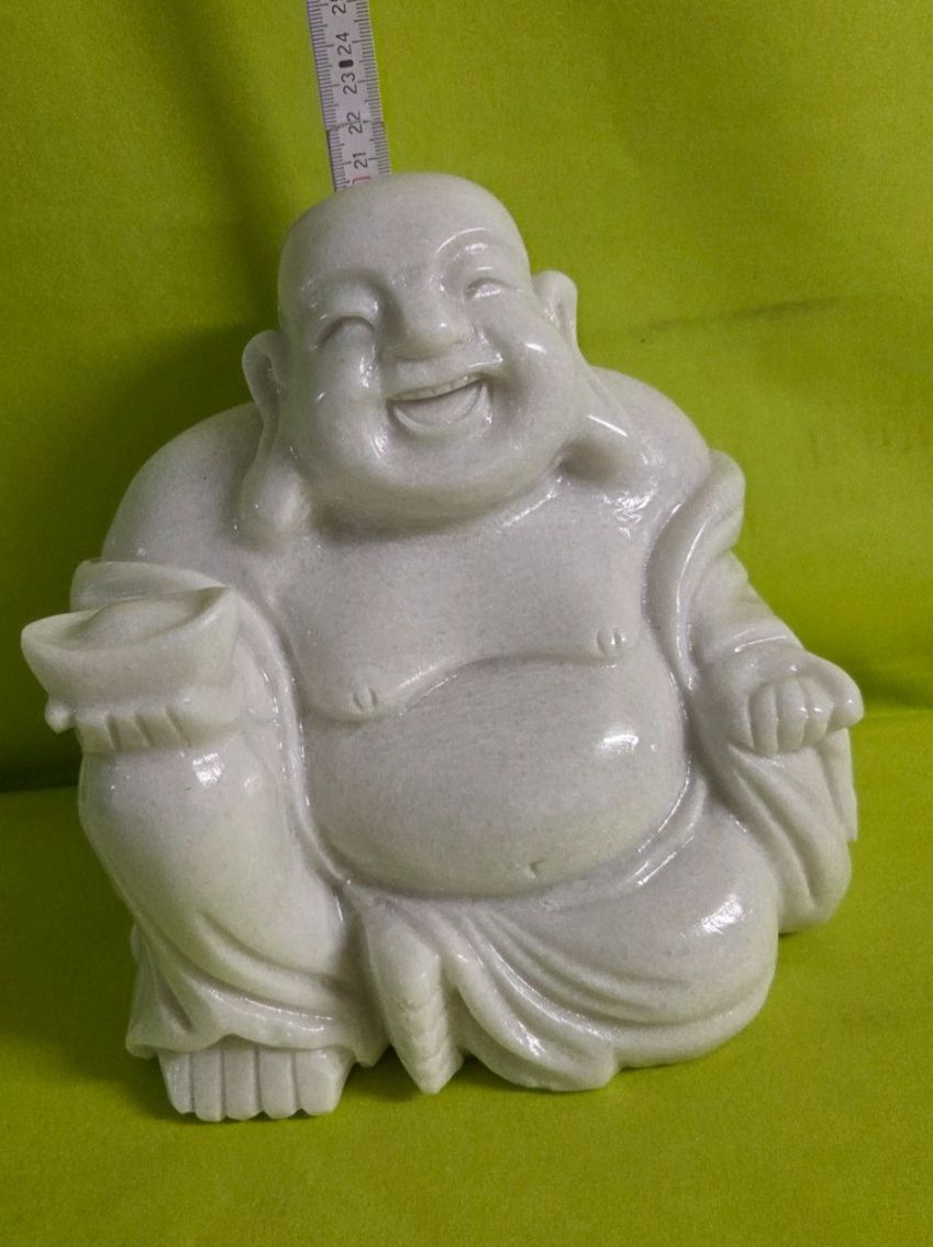 Skulpturen & Statuen: Happy Buddha aus Marmor 20cm massiv – Neu (gemäss Beschreibung) aus Roggliswil von Mabelco 4