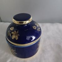 winzige Deckeldose Royal KPM echt Kobalt