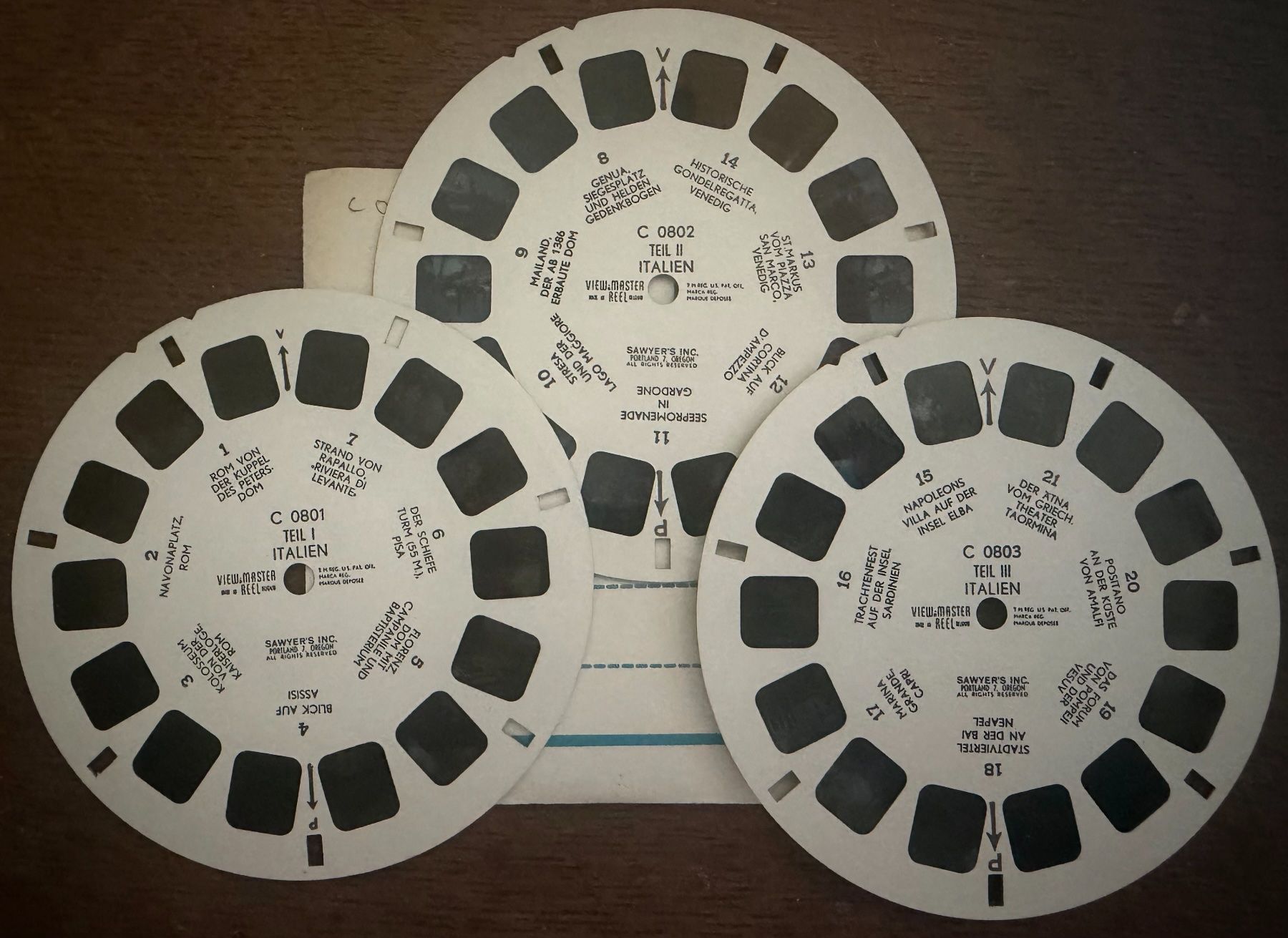 View-master Giocattoli: View-Master 3D: Nr. 080 Italien (3 Scheiben) – Usato da Tegerfelden venduto da siebenmacky