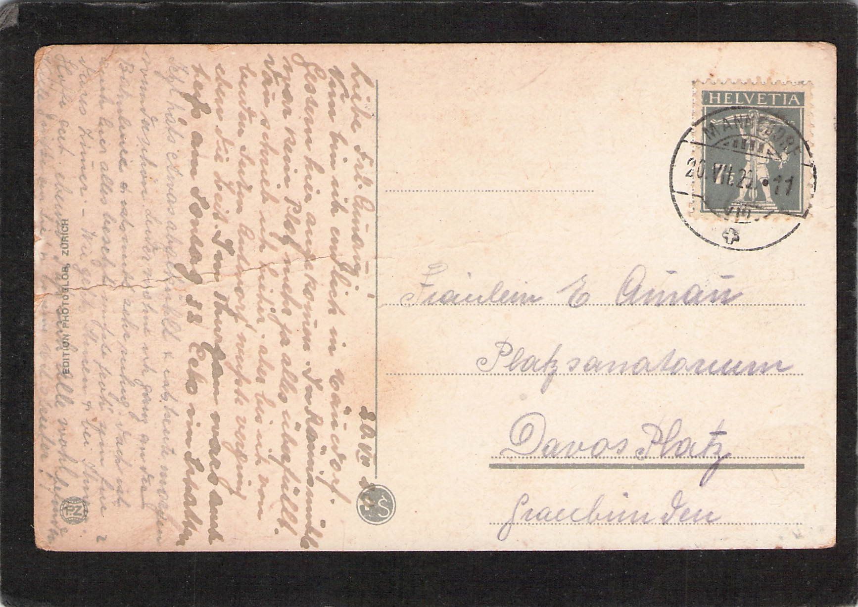 Cartoline postali: Männedorf ZH , gel. 1920 – Usato da Reichenburg venduto da Pipo-67 1