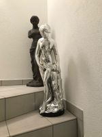 Skulptur Badende Venus, Silber Optik, 80cm Top Deko!