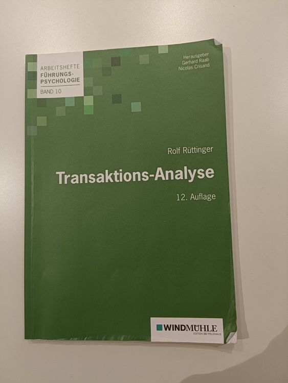 Transaktions-Analyse Rüttinger 12. Auflage | Kaufen auf Ricardo