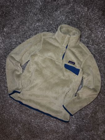 Patagonia Fleece Pullover beige blau Grösse M