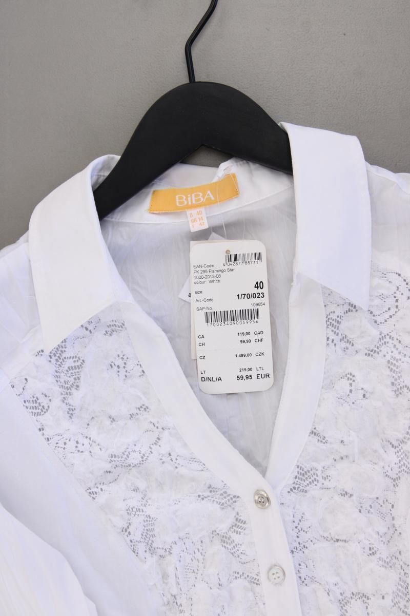 Camicette: Biba Classic Bluse Gr. 40 3/4 Ärmel weiß – Nuovo (secondo la descrizione) da Neustadt an der Waldnaab venduto da SecondLifeFashion 1