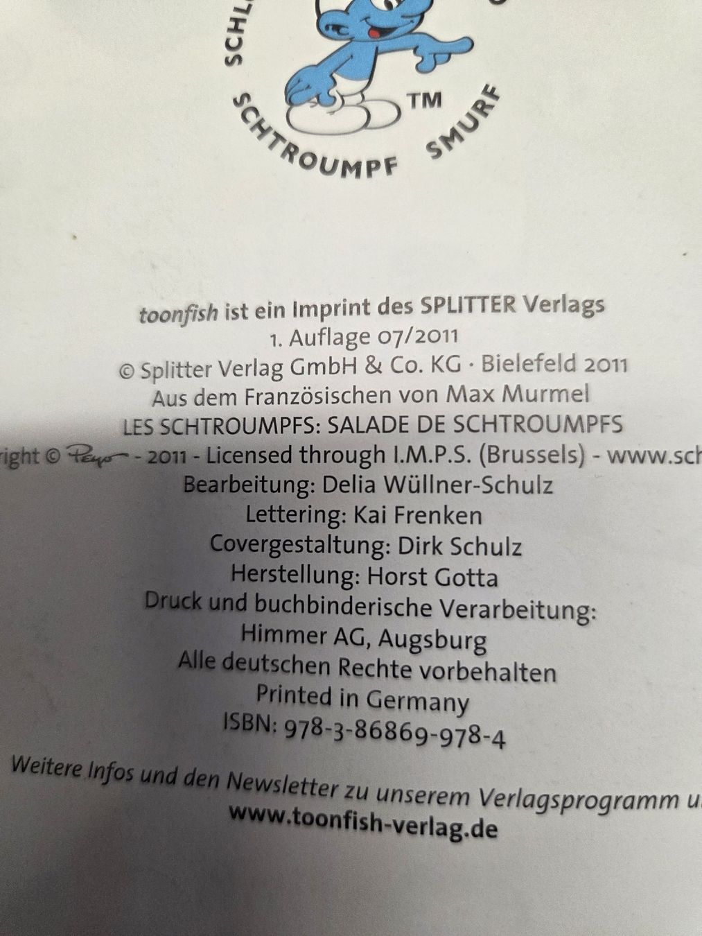 Comics: 5x  Die Schlümpfe Comic-Bücher Konvolut.. – Gebraucht aus Stans von Ducati16 3