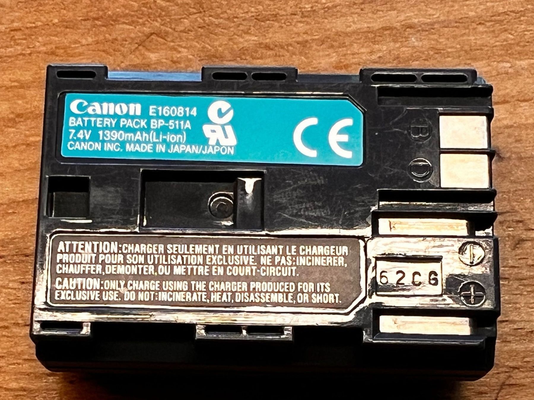 Canon Batterie: Canon Battery Pack BP511 A – Usato da Lenzburg venduto da Zitoun62 1