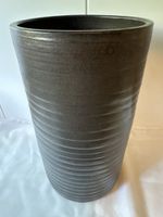 Handgemachte Keramik Vase, Dunkelbraun, guter Zustand!