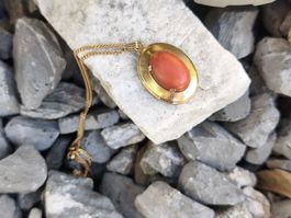 Gold Koralle Anhänger - Sommer Schmuck 333