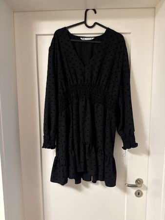 Zara Black Dot Dress - XL - Long Sleeve - Spring Style