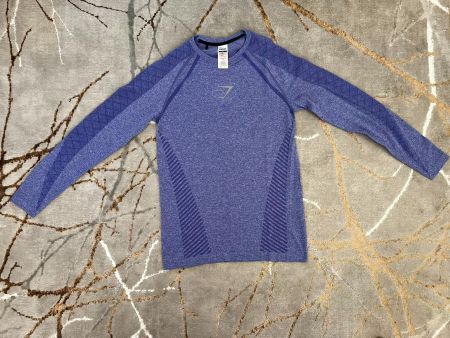 GYMSHARK Devant Seamless Long Sleeve Purple Grösse M
