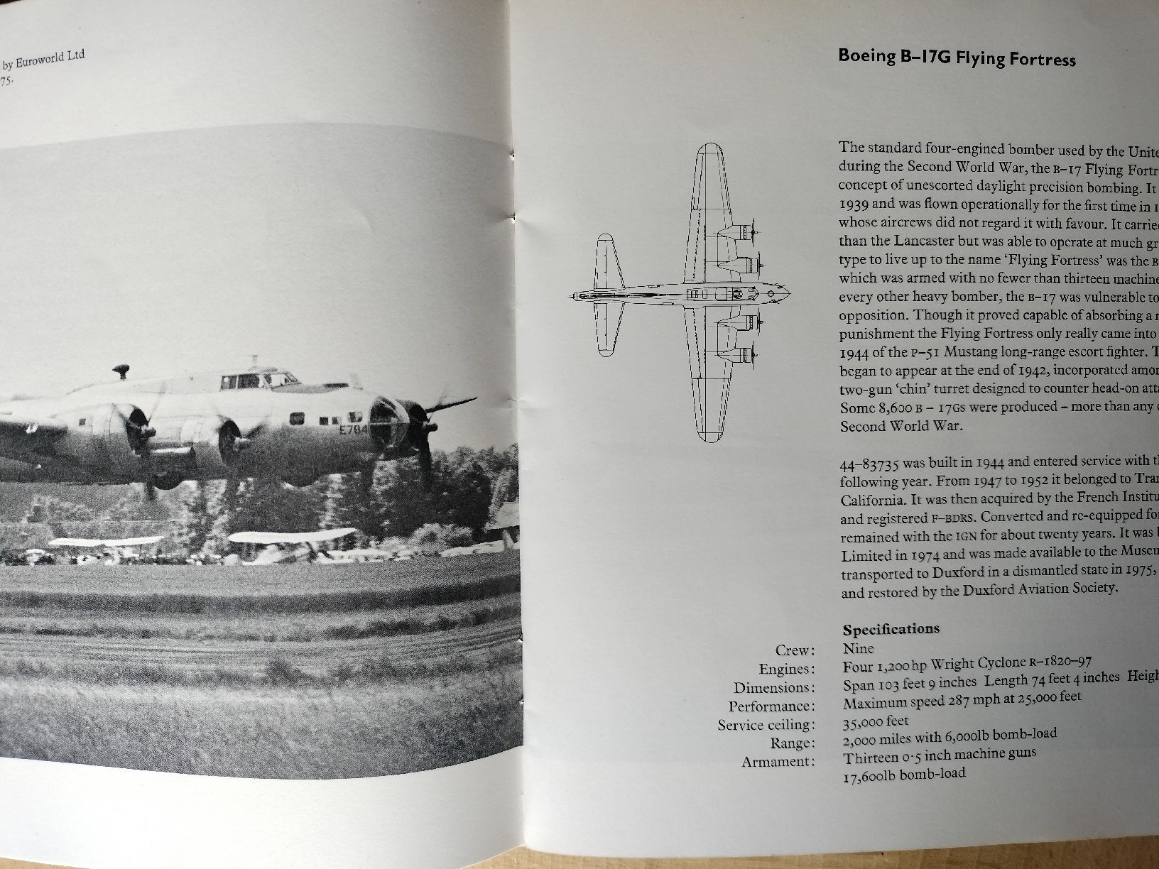 Documenti: Handbuch von 1977 , Kriegsmuseum Duxford – Usato da Schwanden Sigrisw venduto da cadieux71 6