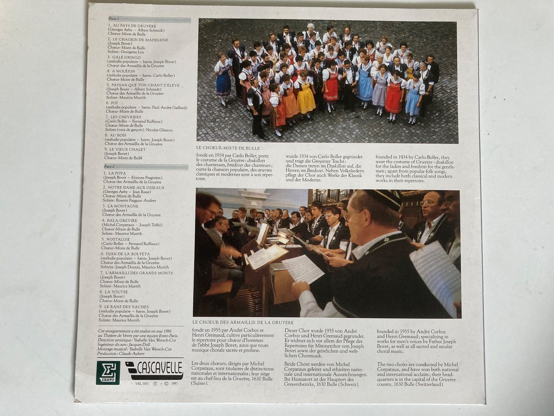 Vinyles: Cadences du pays de Gruyére – D'occasion à Zürich par Chaeffeler 1
