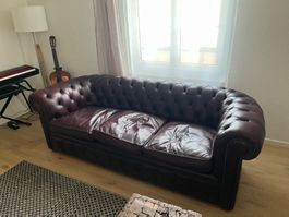Chesterfield-Sofa / Ledersofa / Top-Zustand