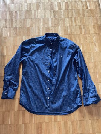 GANT Tech Prep Hemd Herren 2XL Regular Fit Dunkelblau Muster