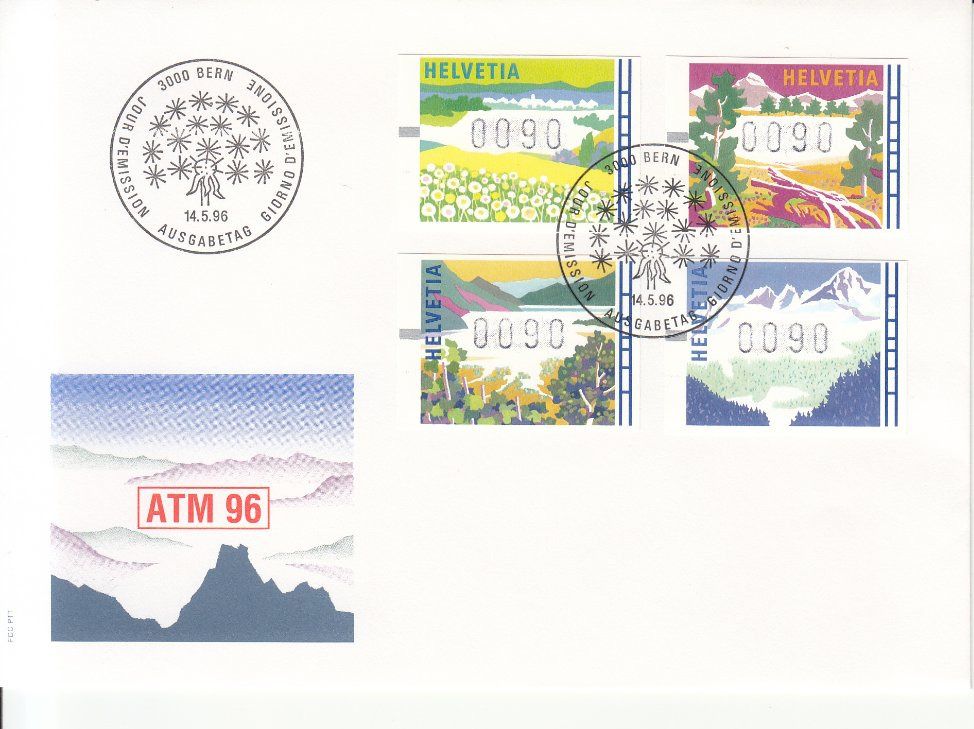 Tutti i francobolli: SBK ATM 11 - 14 FDC – Usato da Bürglen TG venduto da StampGraf