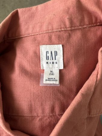 Chemise manches courtes GAP Kids corail taille XL (12)