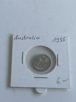 Australien 3 Pence 1955 guter Zustand 45 Zeichen(S24)
