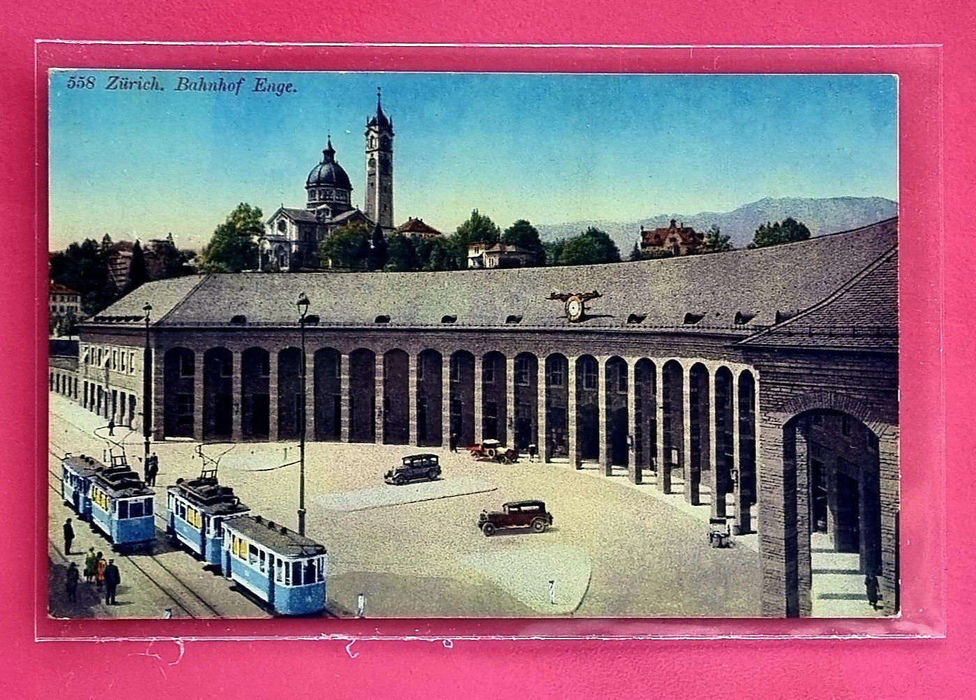 Cartoline postali: Zürich - Bahnhof Enge - Strassenbahn - Tram – Usato da Rothrist venduto da RROENK