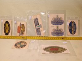 Auto-Union, DKW, Borgward, Goliath orig. alte Werbe Kleber