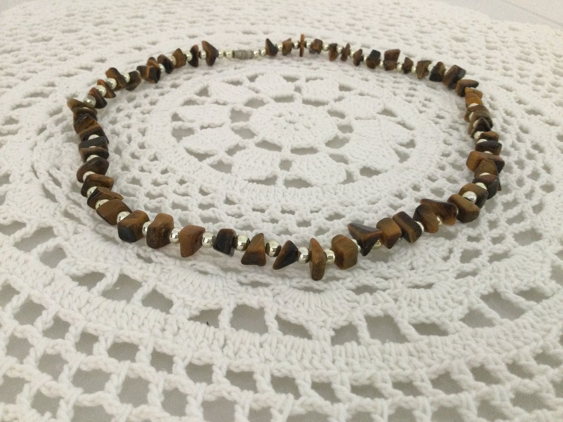 Colliers: Collier avec perles Œil du Tigre – Neuf (Voir description) à Agiez par chouchanelle 3