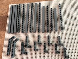 Lego Technik dunkelgraue runde Lochbalken LotX