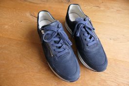 GABOR Sneaker Low Blau Gr. 39 Weite H Leder (UK Gr. 6)