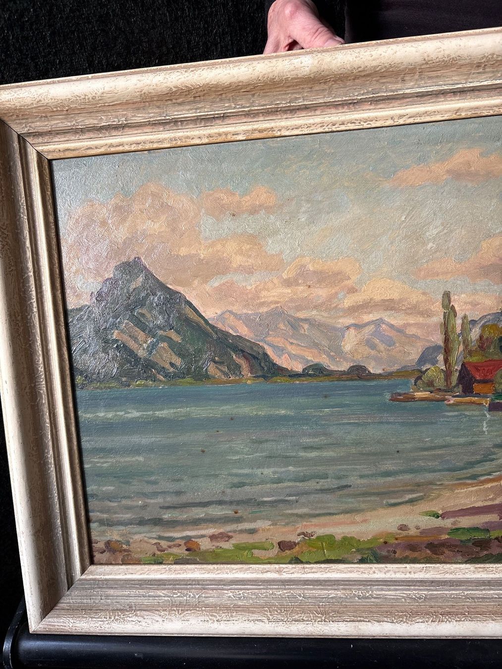 Dipinti: Öl auf Leinwand, gerahmt, Thunersee, Impression – Usato da Gattikon venduto da mo.suter 6