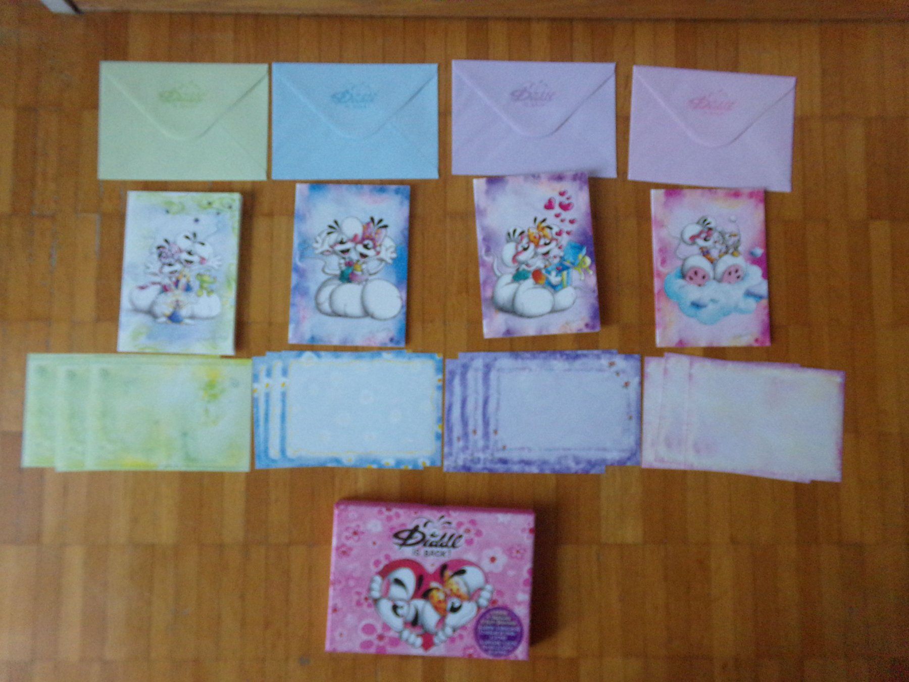 Cartoline: Diddl 4 Karten 4 Umschläge 12Blatt Briefpapier Diddl is BACK – Nuovo (secondo la descrizione) da Winterthur venduto da Jessi_di 1