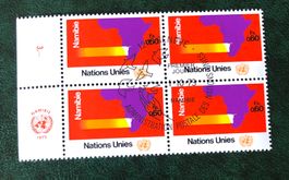 4 er Block Nations Unies gestempelt  ﻿Siehe Original Fotos ﻿